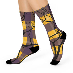 Purple Predator Cushioned Crew Socks